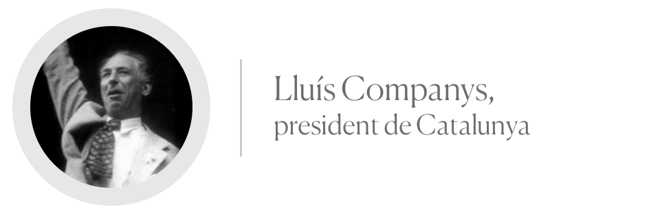 Logo de Lluís Companys, president de Catalunya