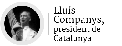 Logo de Lluís Companys, president de Catalunya