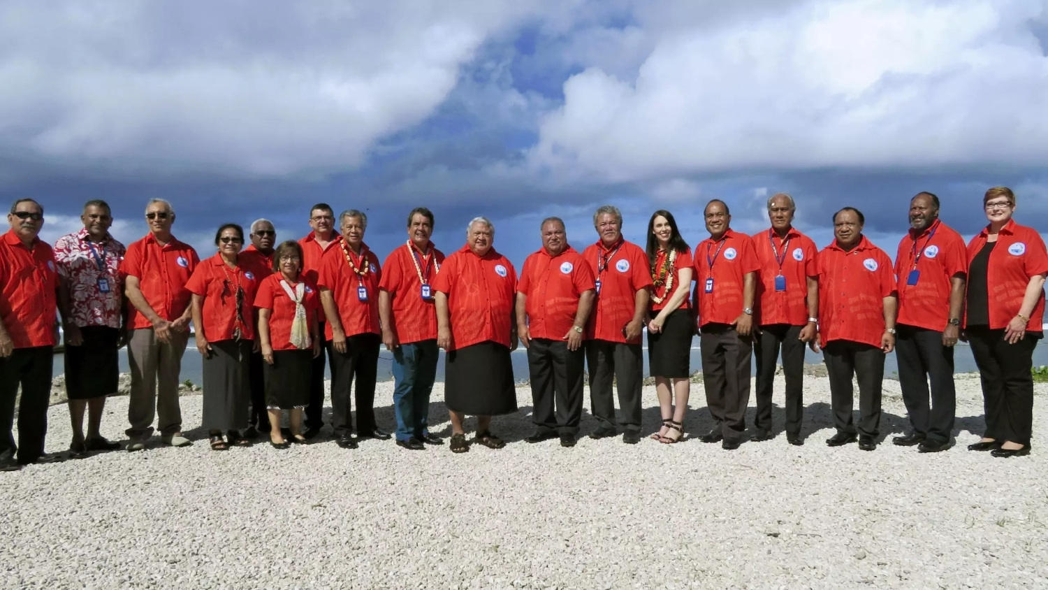 Foto de família dels assistents al Fòrum de les Illes del Pacífic